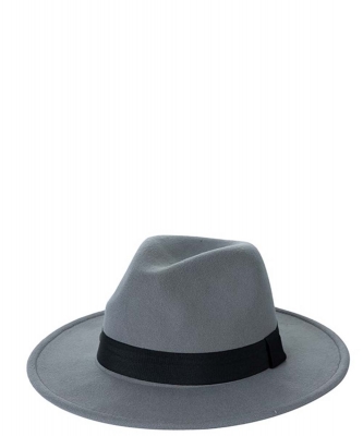 Leopard Fedora Hat HA320051 GRAY